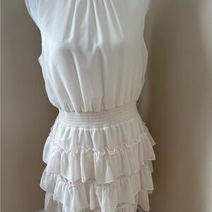 1. State Cream Ruffle Maxi Dress